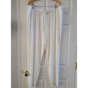 Cozy Earth Womens White Soft woven Bamboo Sleep pajama pants Plus size XXL comfy